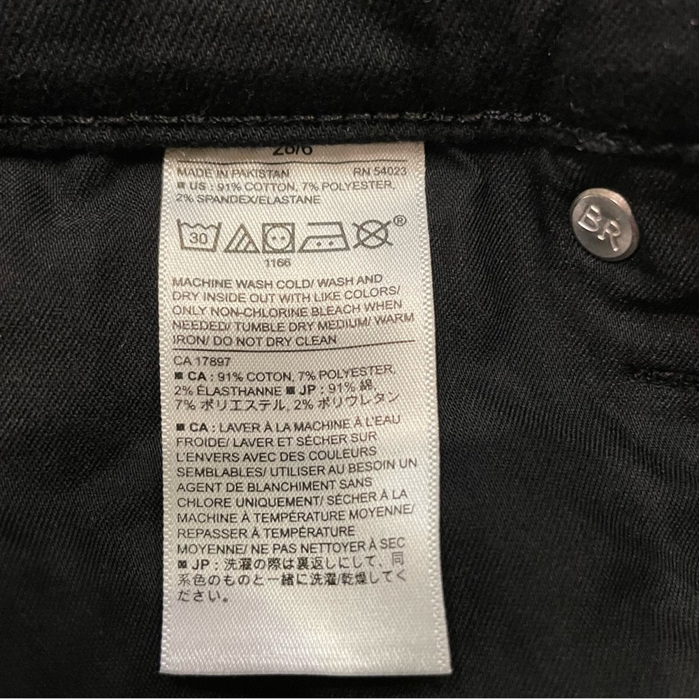 Banana Republic High Rise Skinny Black Jeans. Size 6/28 - Picture 5 of 6